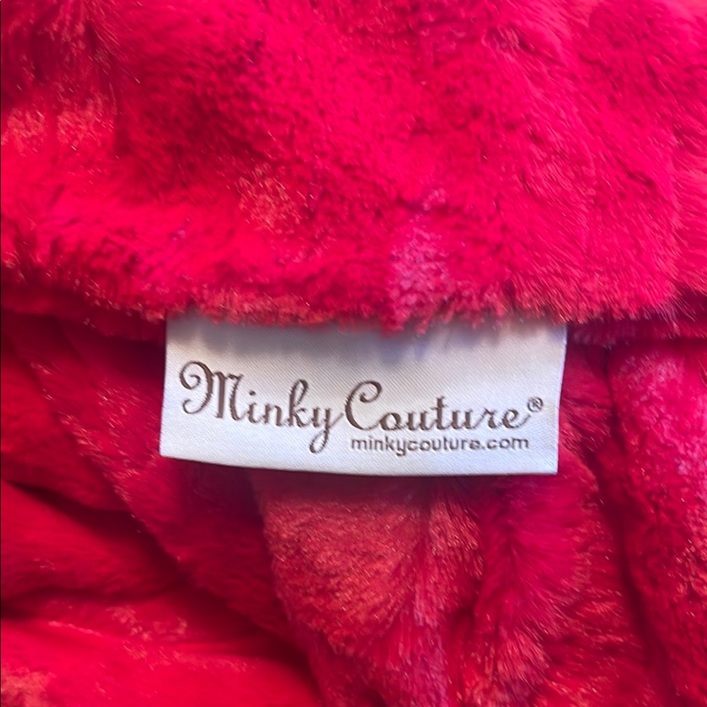 Minky Couture Red Plush Blanket